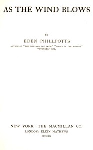 As the wind blows, Eden Phillpotts