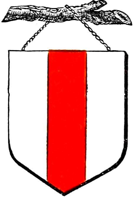 Crest with red vertical stripe