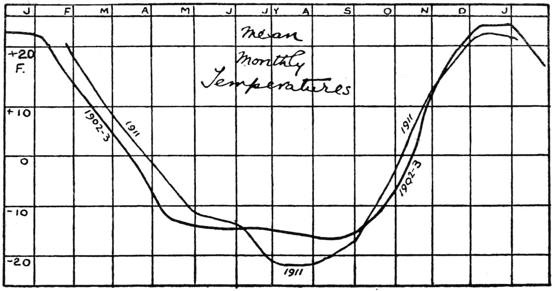 Diagrammatic illustration featuring a horizontal measuring scale with evenly spaced vertical ticks and branching lines above it, suggesting plotted data or a schematic layout.