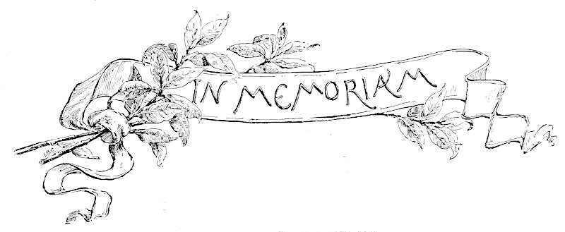 A ribbon bearing the words in memoriam