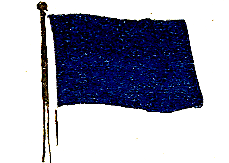 plain blue rectangular flag