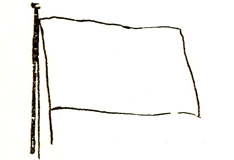 plain white rectangular flag