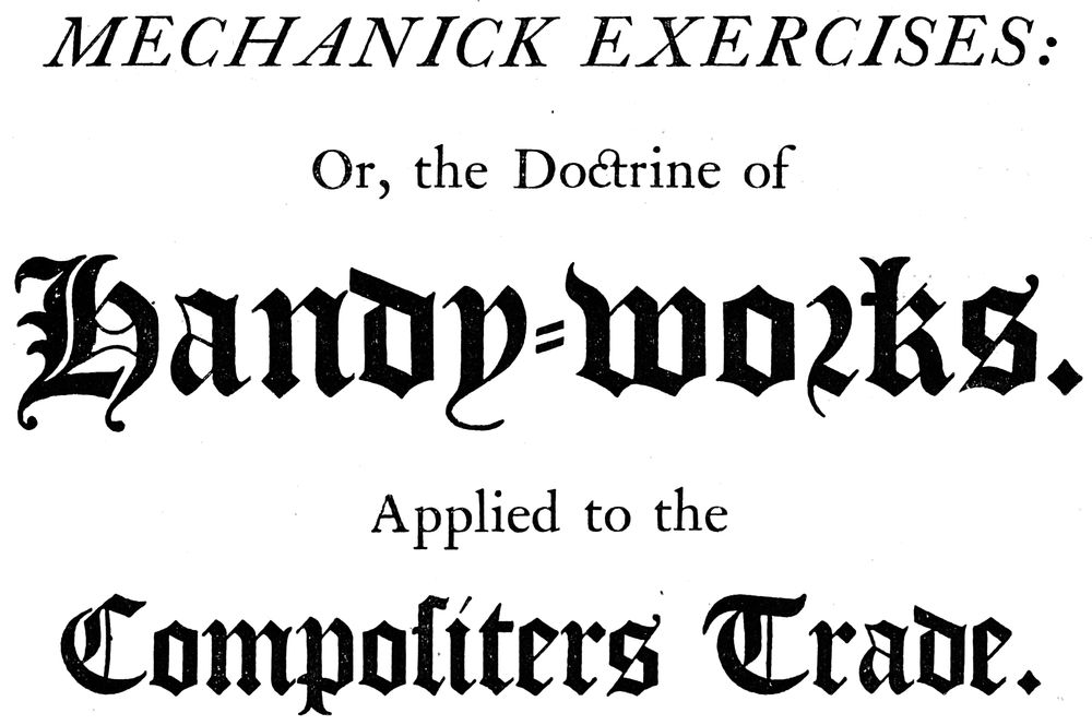 section heading with large black-letter type