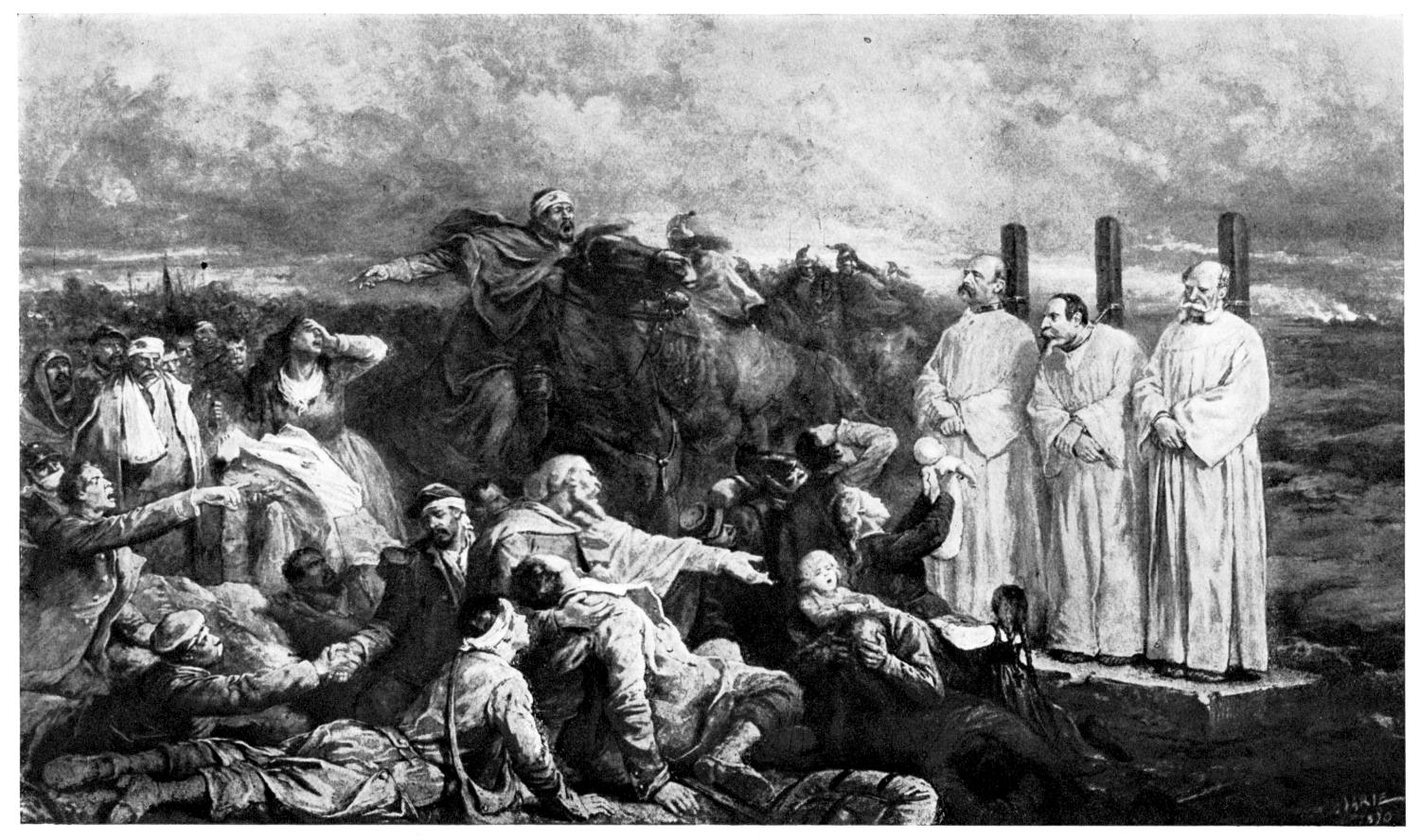 Bismarck am Pfahl mit Napoleon und Kaiser Wilhelm