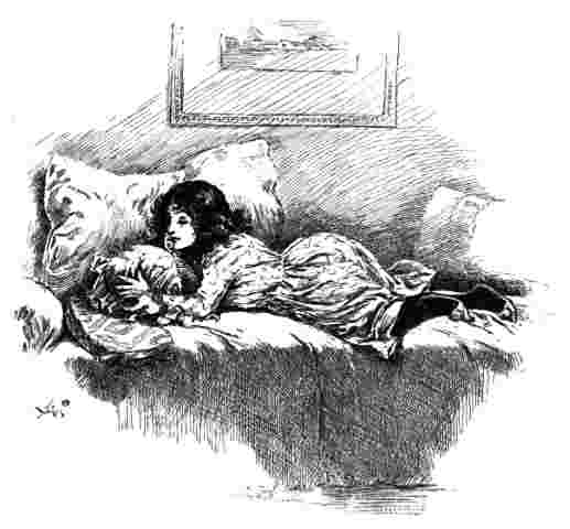 Betty lies on a bed