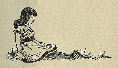 (Girl sitting on the grass)