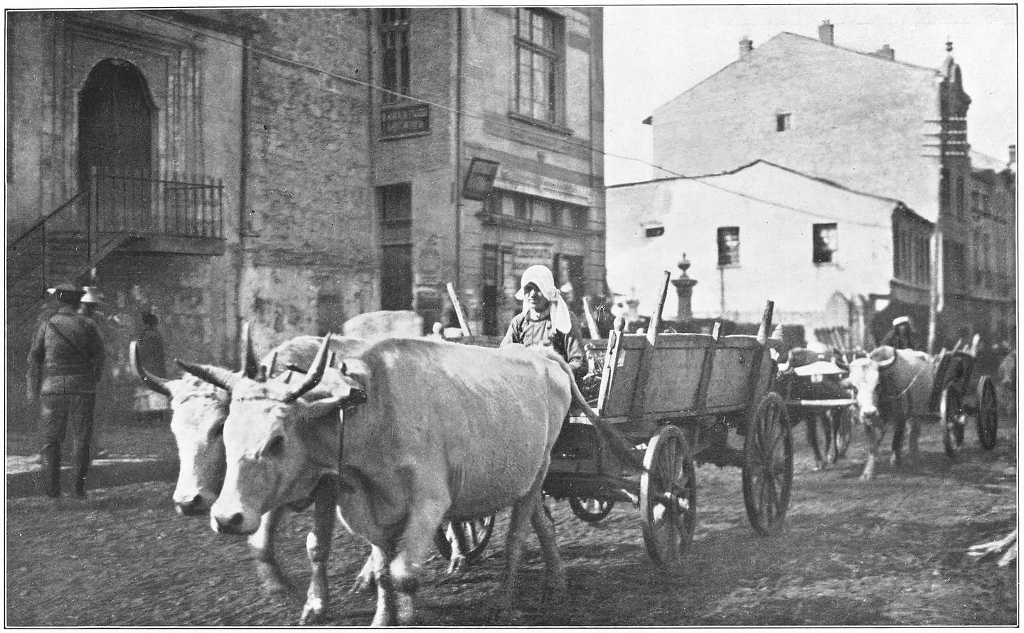 Afb. 18. Philippopel; ossenwagens.