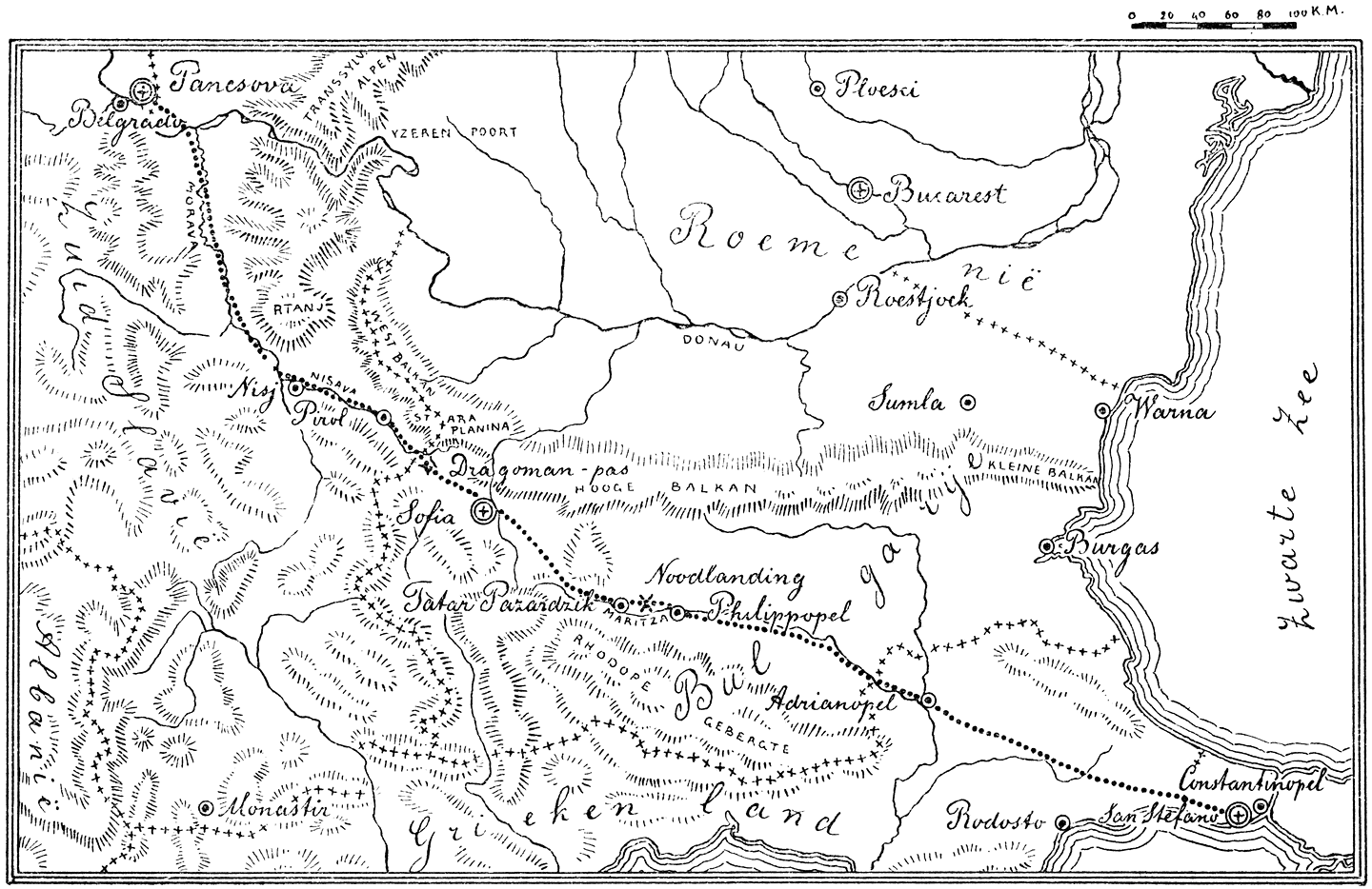 Fig. XII. Belgrado–Constantinopel.