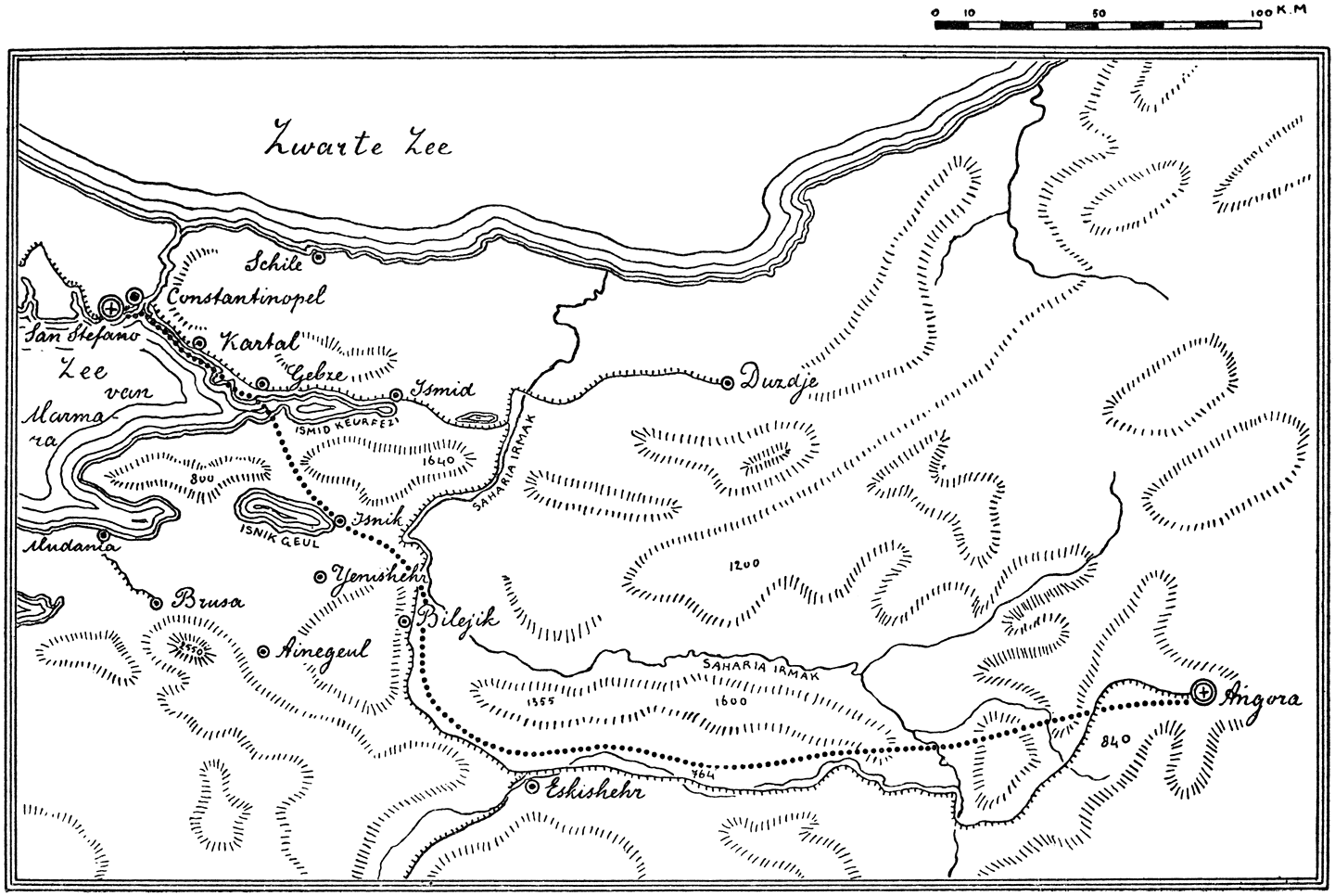 Fig. XIII. Constantinopel–Angora.