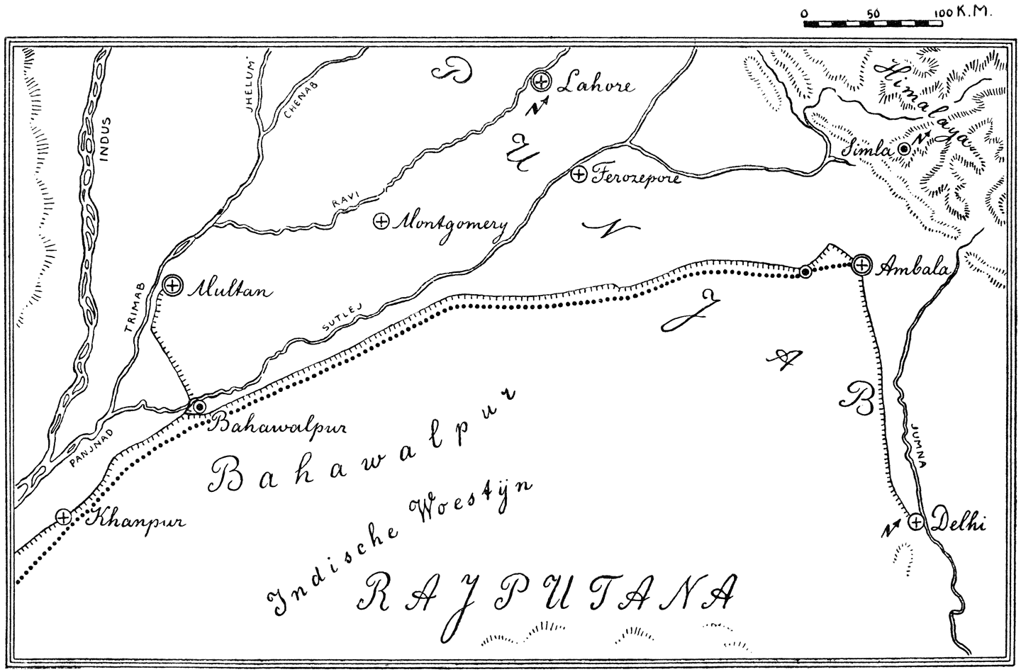Fig. XXV. Multan–Ambala.