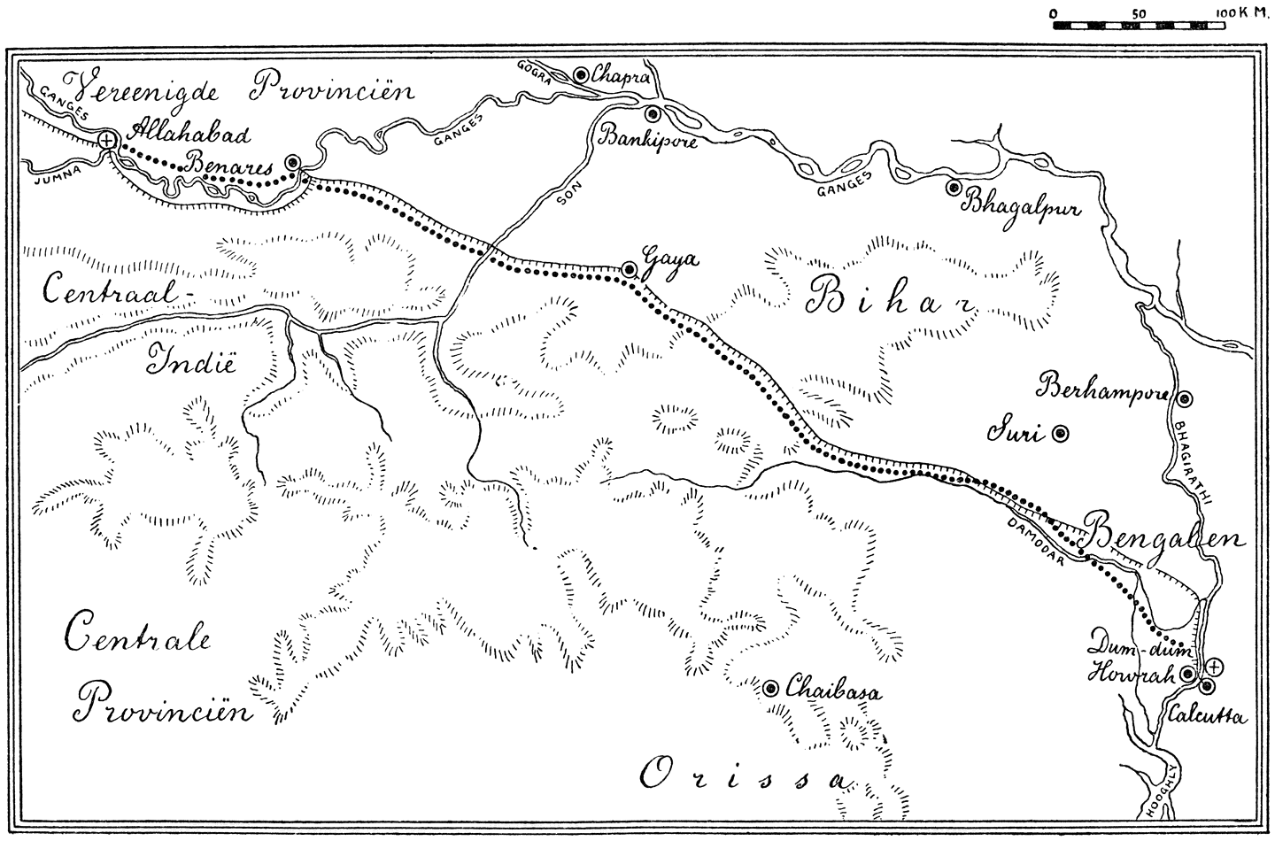 Fig. XXVII. Allahabad–Calcutta.