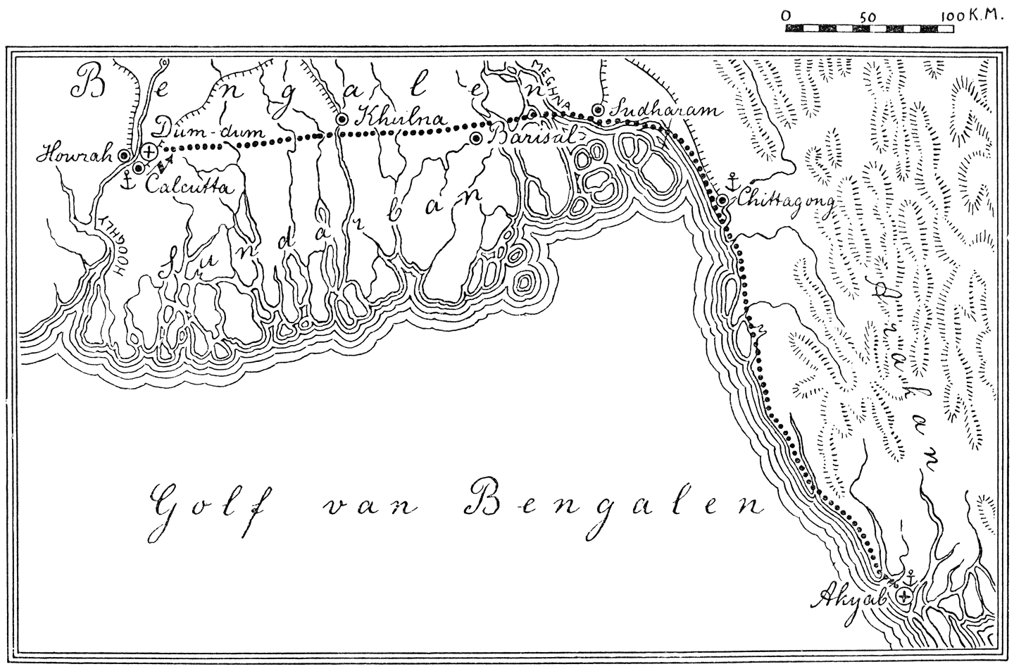 Fig. XXVIII. Calcutta–Akyab.