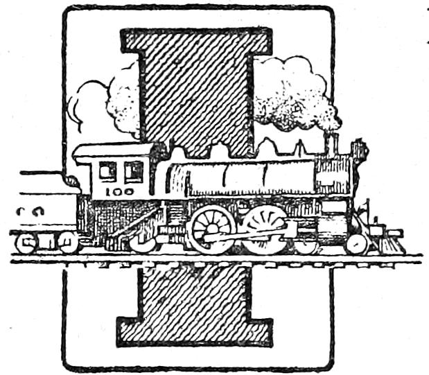 Capital I; steam locomotive