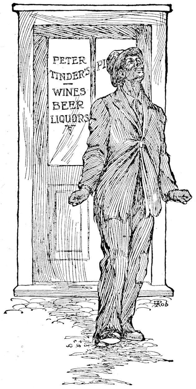 Tom leaving the saloon
