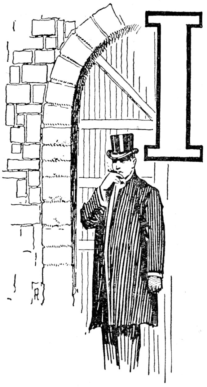 Capital I; gentleman in top hat smoking a cigar