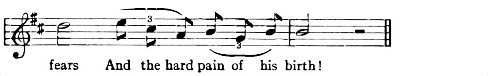 The end of the musical passage.