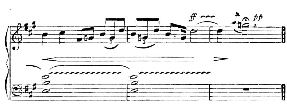 The end of the musical passage.