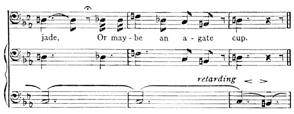 The end of the musical passage.