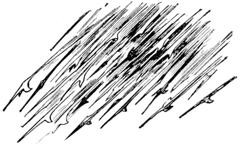 An abstract pattern of diagonal Minute Hands sloping downward to the left.