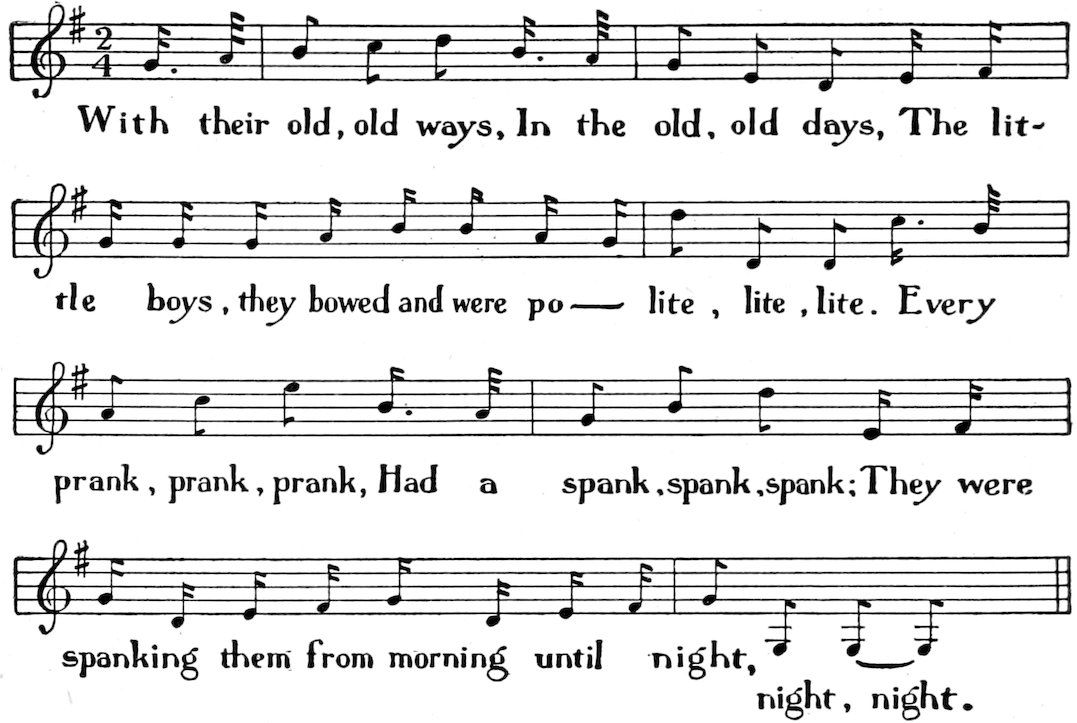 Sheet music with lyrics.