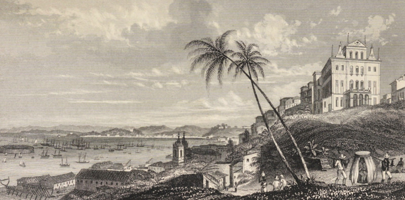 Sketch of the San Salvador harbor