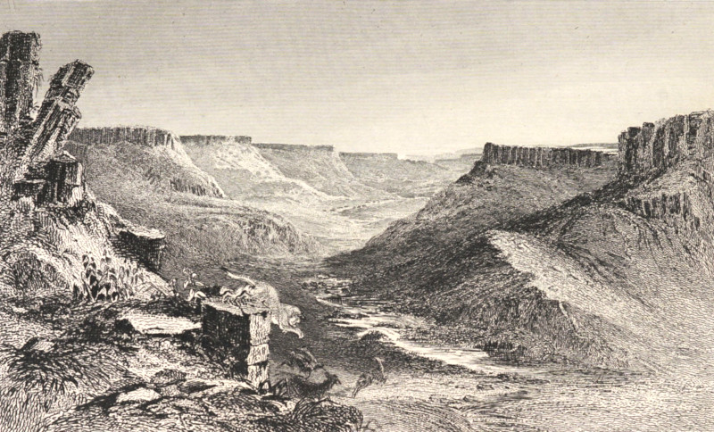 View of the Santa Cruz river in a canyon
