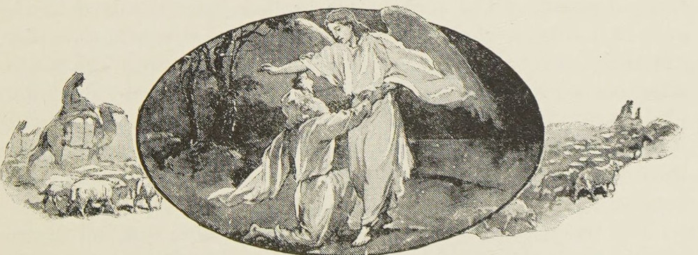 Jacob clings to the angel.