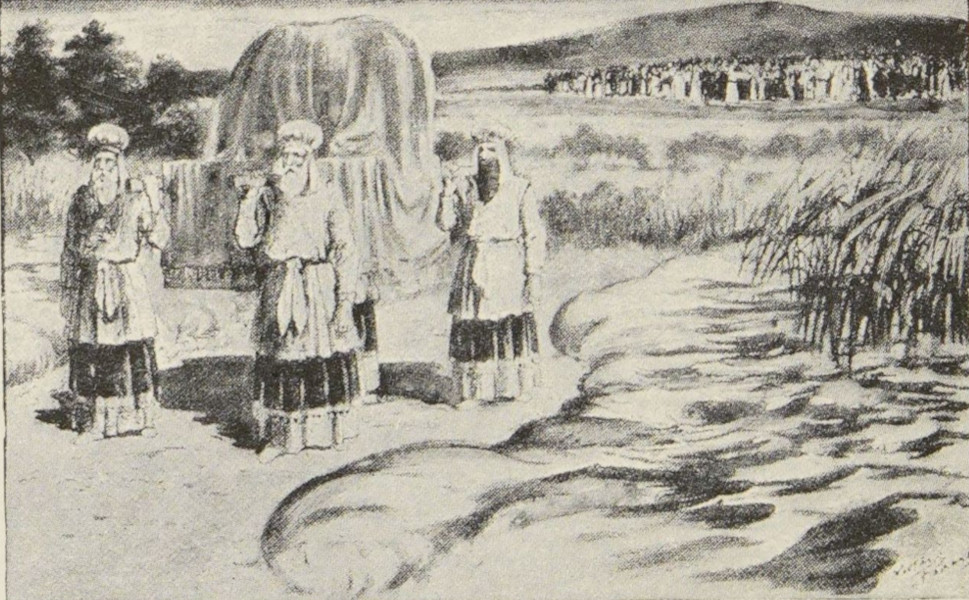Israel crossing the river.