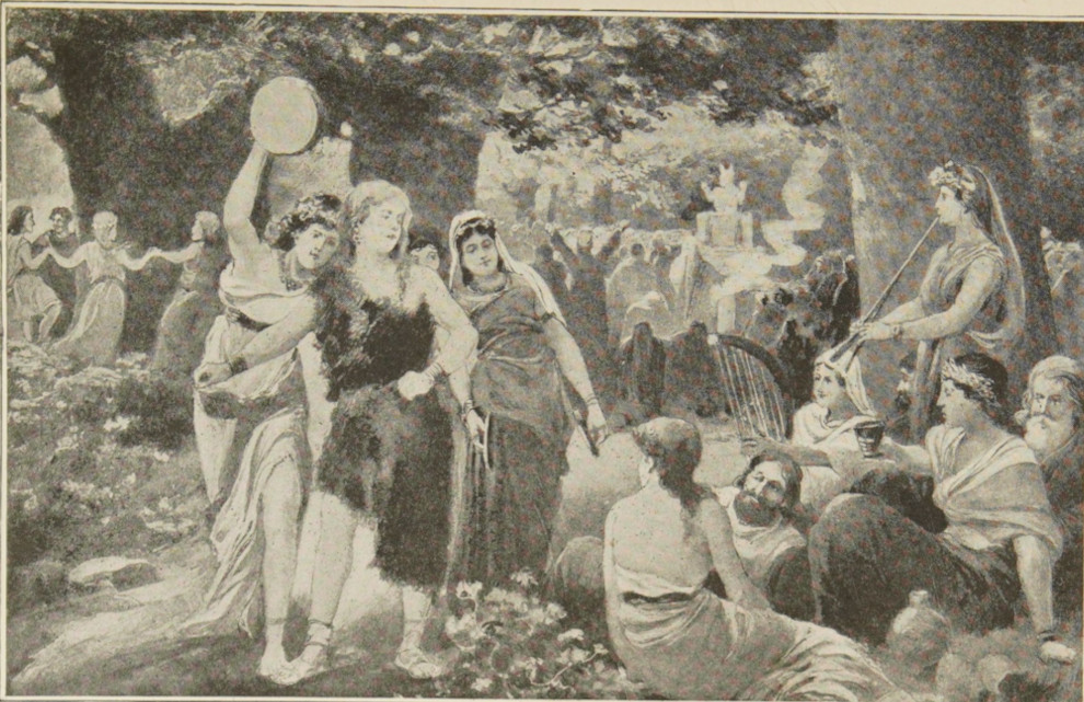 The people at their revelry.