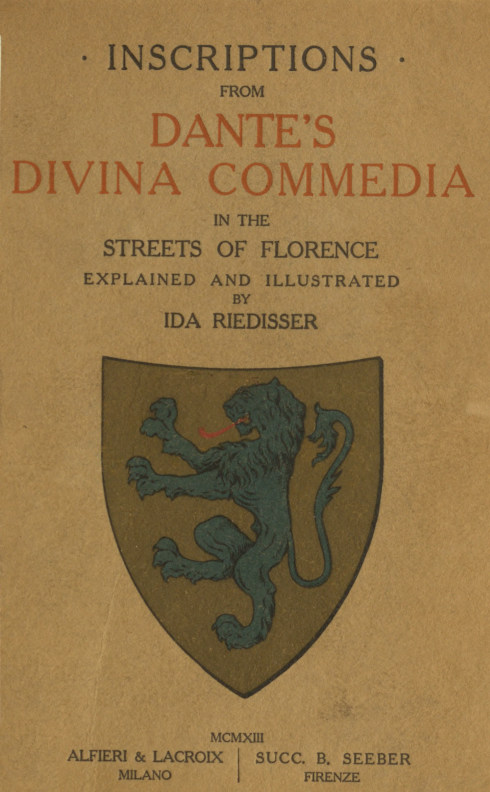 Cover, showing shield with blue lion rampant on gold field