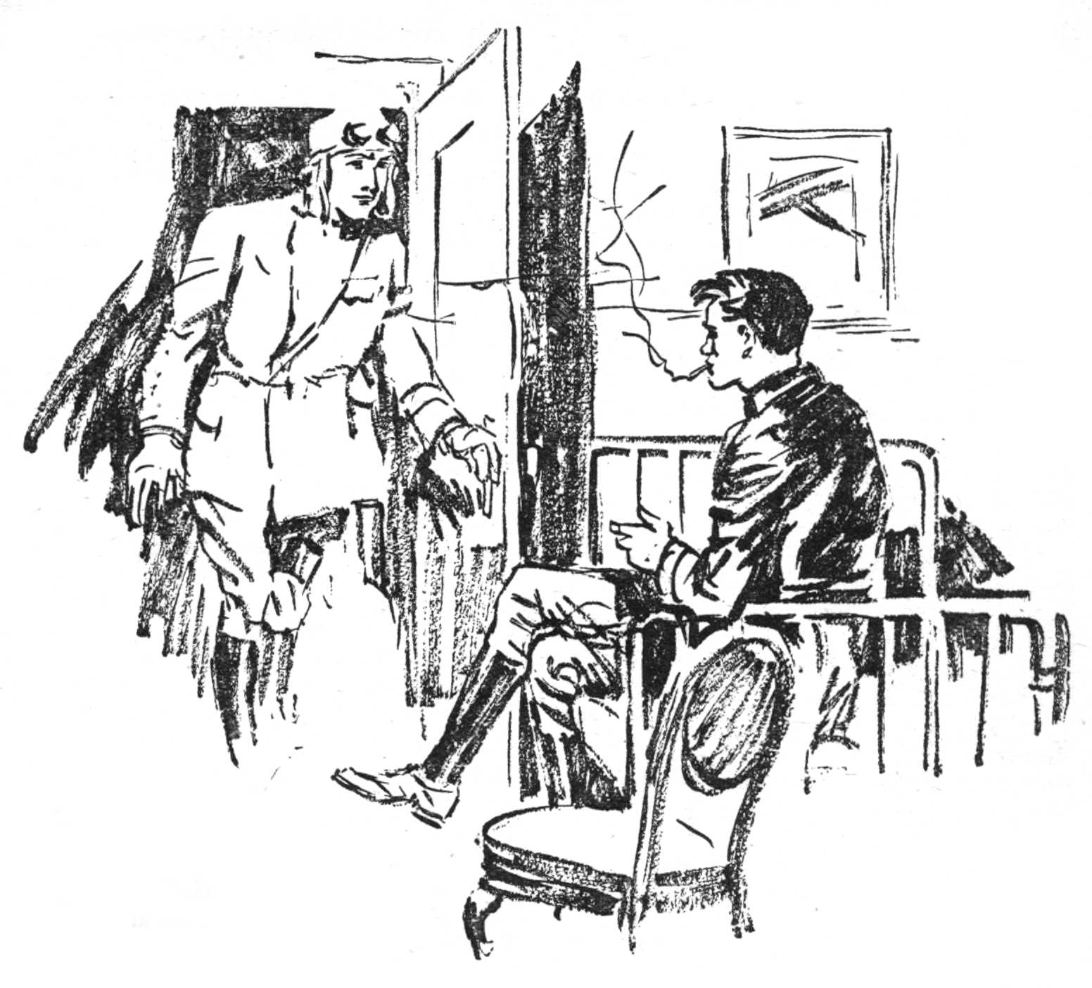 two pilots meeting