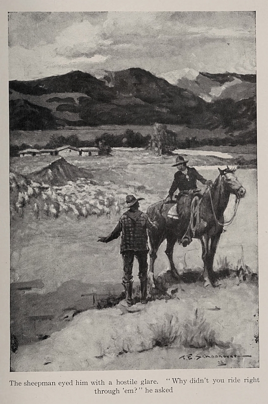 The sheepman eyed him with a hostile glare. "Why didn't you ride right through 'em?" he asked