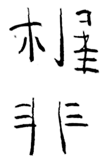 Uncertain Chinese characters: 權非