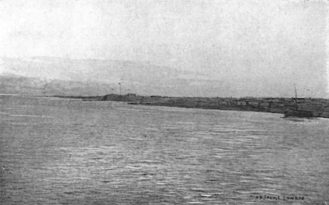 Fort afar across a large stretch of water