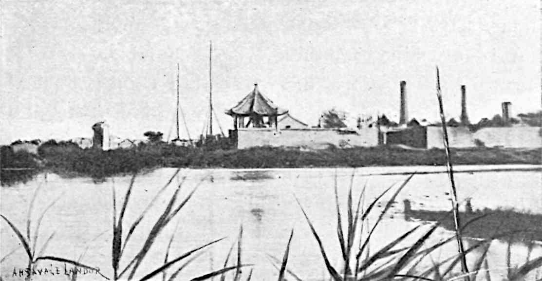 A building across the water