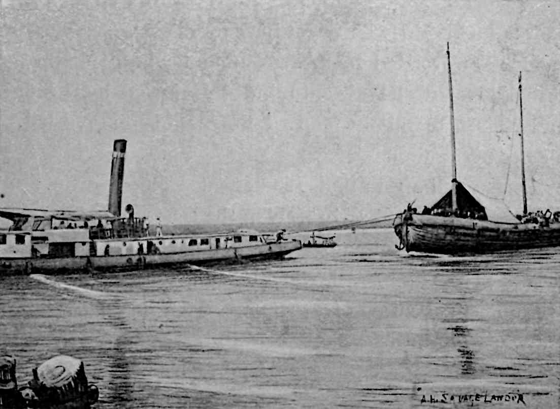 A boat towing another boat