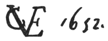 Intertwined initials: CVE 1652.