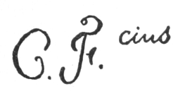 Signature: C. F.cius