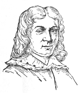 Bust of Feti, facing forward; clean shaven, wavy hair to his shoulders, parted in the middle.