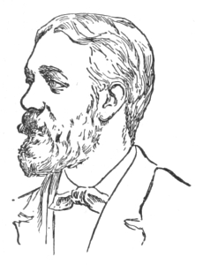Bust of Fildes, facing right; beard and mustache, with trimmed slightly wavy hair