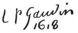 Signature: L P Gaudin 1618