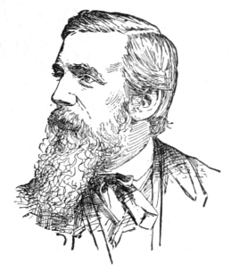 Bust of Gifford, facing left; long full beard and mustache, straight hair trimmed to nape and ears.