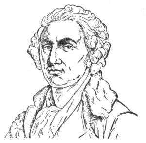Bust of Greuze, facing slightly left; clean shaven, heavy eyebrows, curly hair.