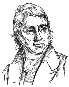 Bust of Gros, facing slightly right; scruffy side burns, wavy hair.