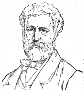 Bust of Hamon, facing forward; full beard and mustache, short wavy hair
