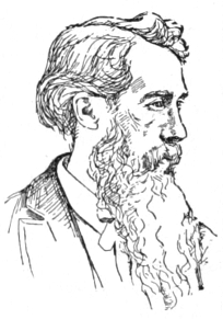 Bust of Hart, facing right; mustache and long beard to mid-chest; wavy hair trimmed to nape.