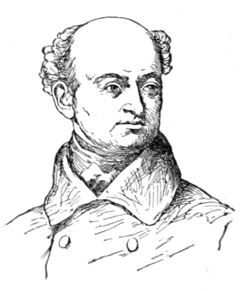 Bust of Haydon, facing slightly right; clean shaven, bald on top, curly hair around the ears.