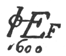 Interlocked initials: HEF 1699