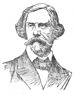 Bust of Hildbrandt, facing slightly left; long thick mustache, trimmed beard; hair trimmed to the ears.