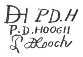 Initials: DH, PD.H, P. D. Hoogh; Signature: P DHooch